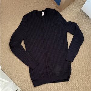 Zara Men's Dark Knit Crewneck Sweater